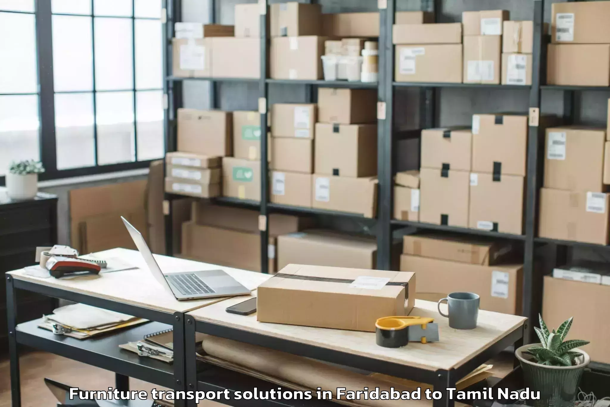 Book Faridabad to Ettayapuram Furniture Transport Solutions Online